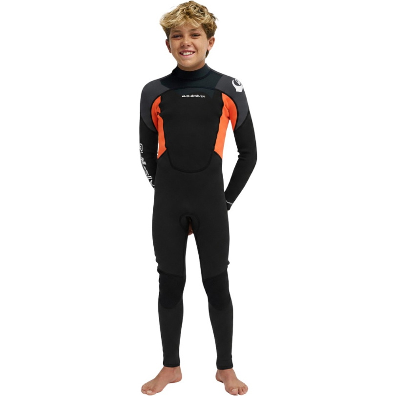 2026 Quiksilver Junior Prologue+ 5/4/3mm Back Zip Wetsuit 25CW213509 - Fiery Coral
